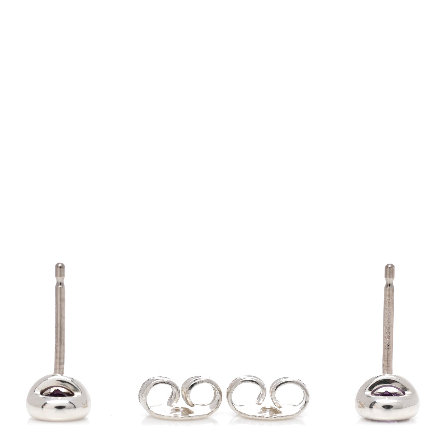 Tiffany Sterling Silver Amethyst Color By The Yard Earrings 3 of 5