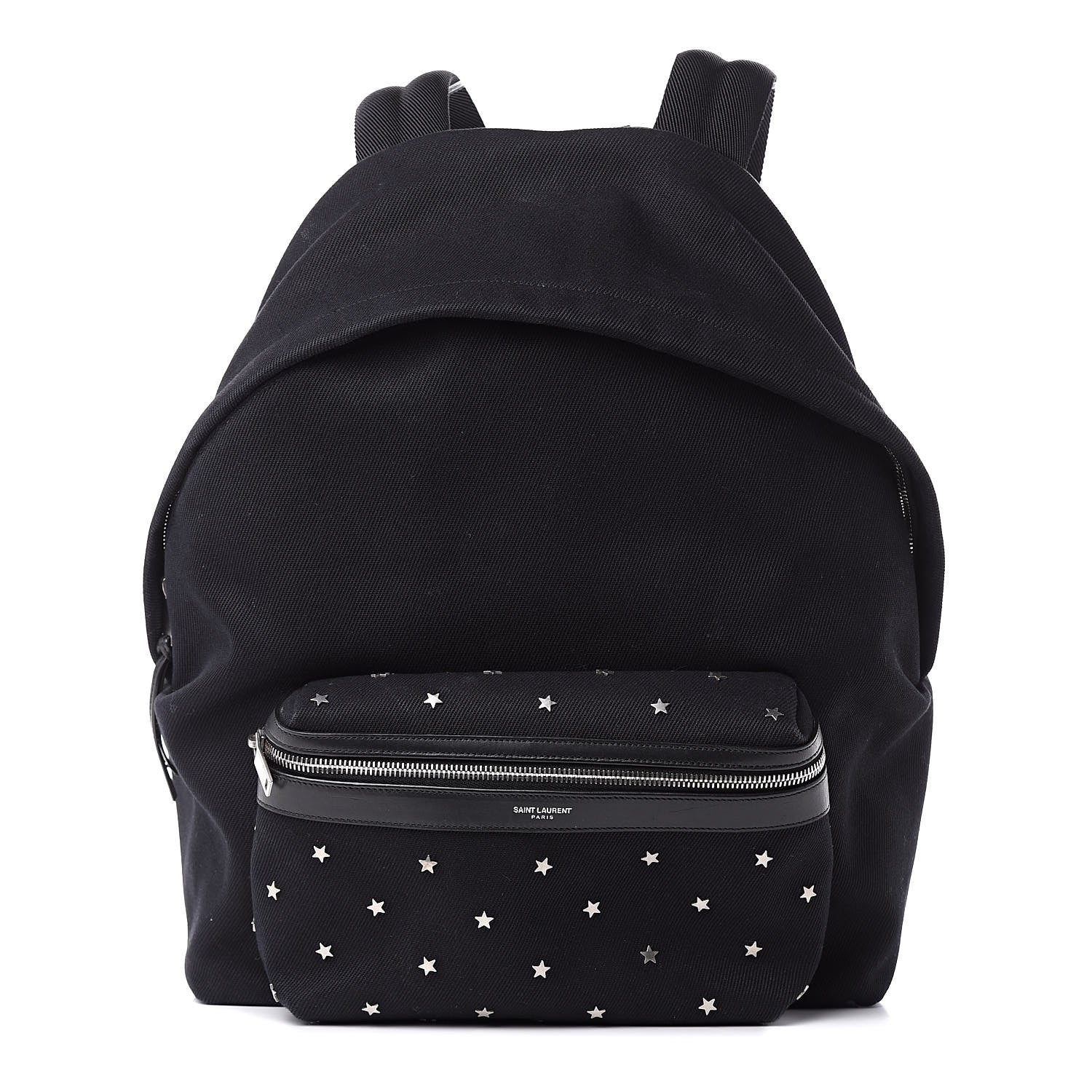 Saint Laurent Canvas Star Studded Hunting Backpack Black 1 of 11