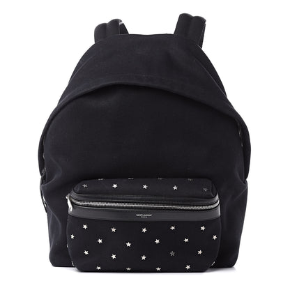 Saint Laurent Canvas Star Studded Hunting Backpack Black 1 of 11