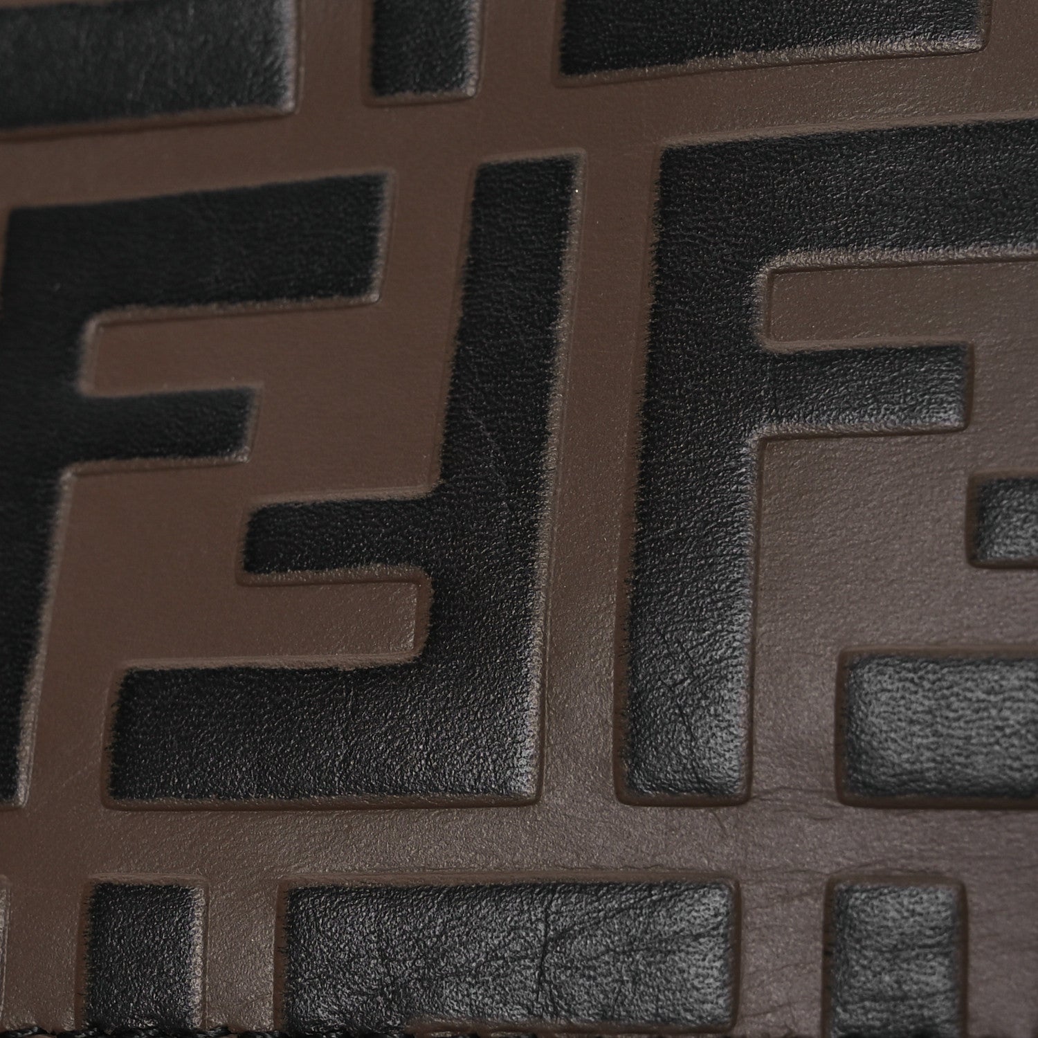 Fendi Vitello Soft F is Fendi Bi-Color FF 1974 Embossed Envelope Wallet On Chain with Pouches Maya Black 15 of 16