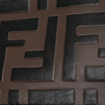 Fendi Vitello Soft F is Fendi Bi-Color FF 1974 Embossed Envelope Wallet On Chain with Pouches Maya Black 15 of 16