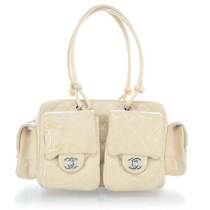 Chanel Calfskin Quilted Small Cambon Multipocket Reporter Beige 1 of 11