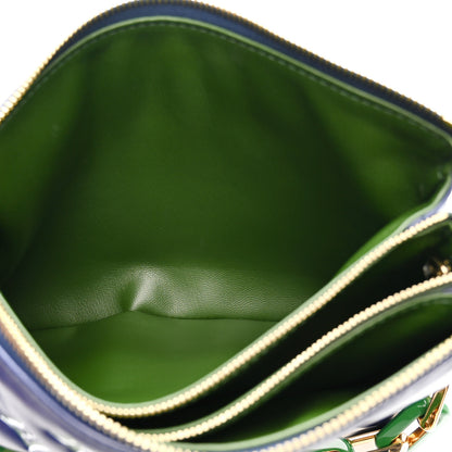 Louis Vuitton Lambskin Embossed Monogram Coussin PM Blue Green 5 of 12