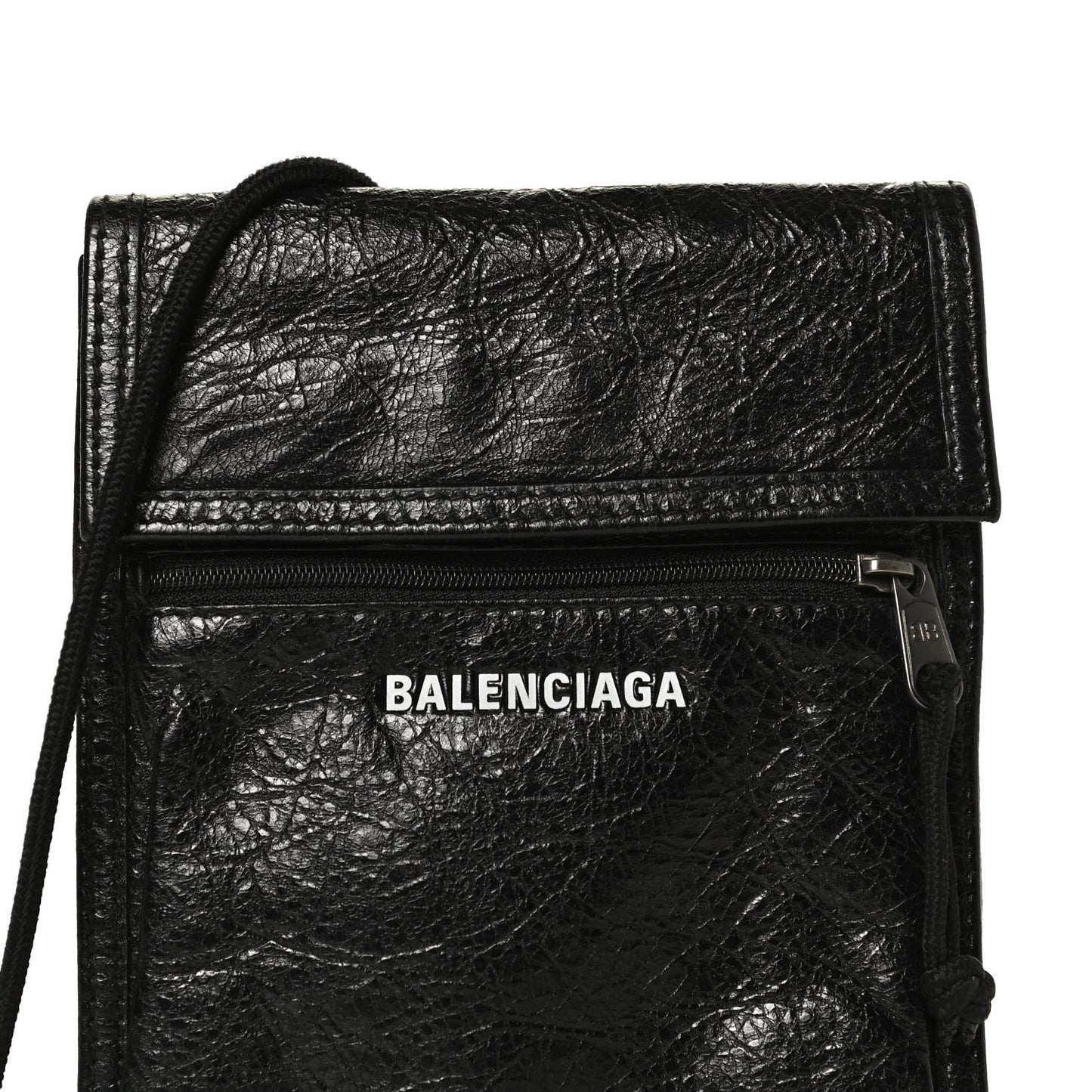 Agneau Arena Small Explorer Crossbody Pouch Black