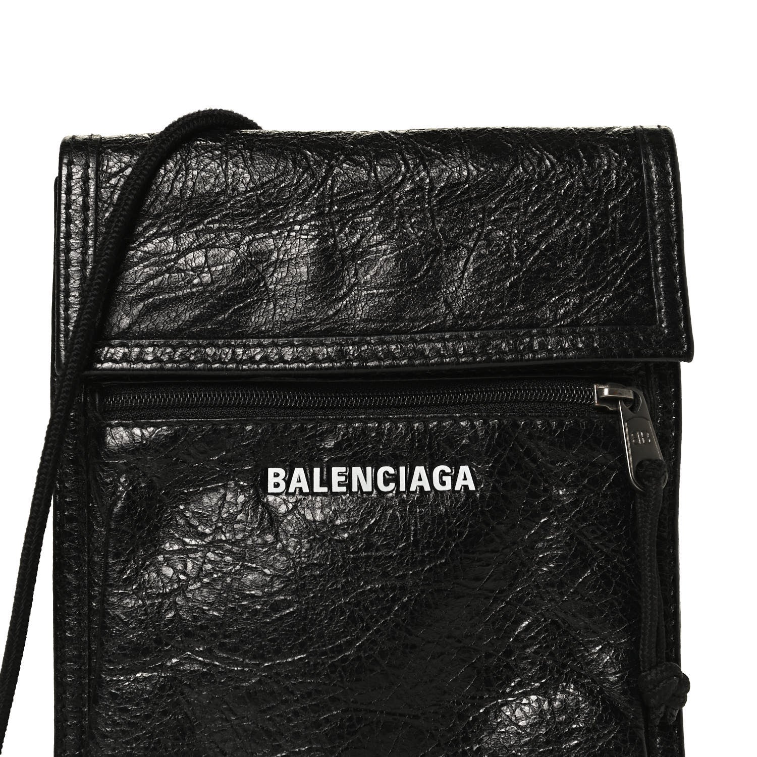Balenciaga Agneau Arena Small Explorer Crossbody Pouch Black 7 of 11