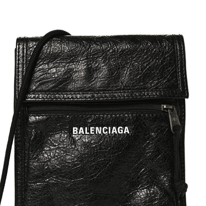 Balenciaga Agneau Arena Small Explorer Crossbody Pouch Black 7 of 11