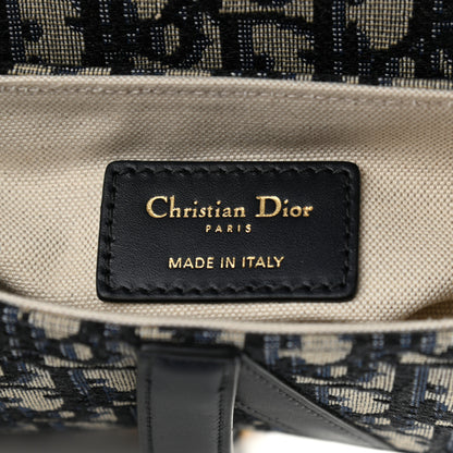 Christian Dior Oblique Mini Saddle Bag Blue 5 of 8