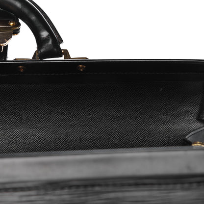 Louis Vuitton Epi Serviette Fermoir Briefcase Black 8 of 23
