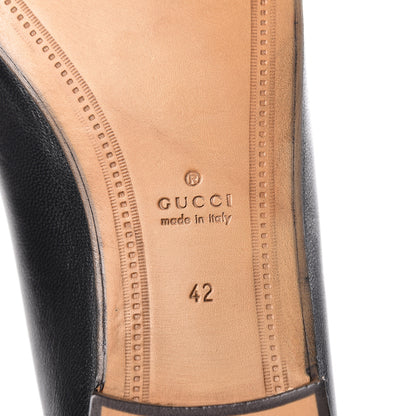 Gucci Lambskin Womens Brixton Horsebit Loafers 42 Black 8 of 10