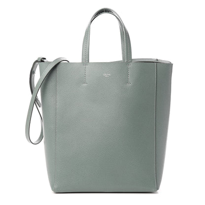 Celine Grained Calfskin Small Vertical Cabas Green 1 of 10