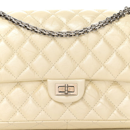 Chanel Metallic Aged Calfskin Quilted 2.55 Reissue 226 Flap White 8 of 10