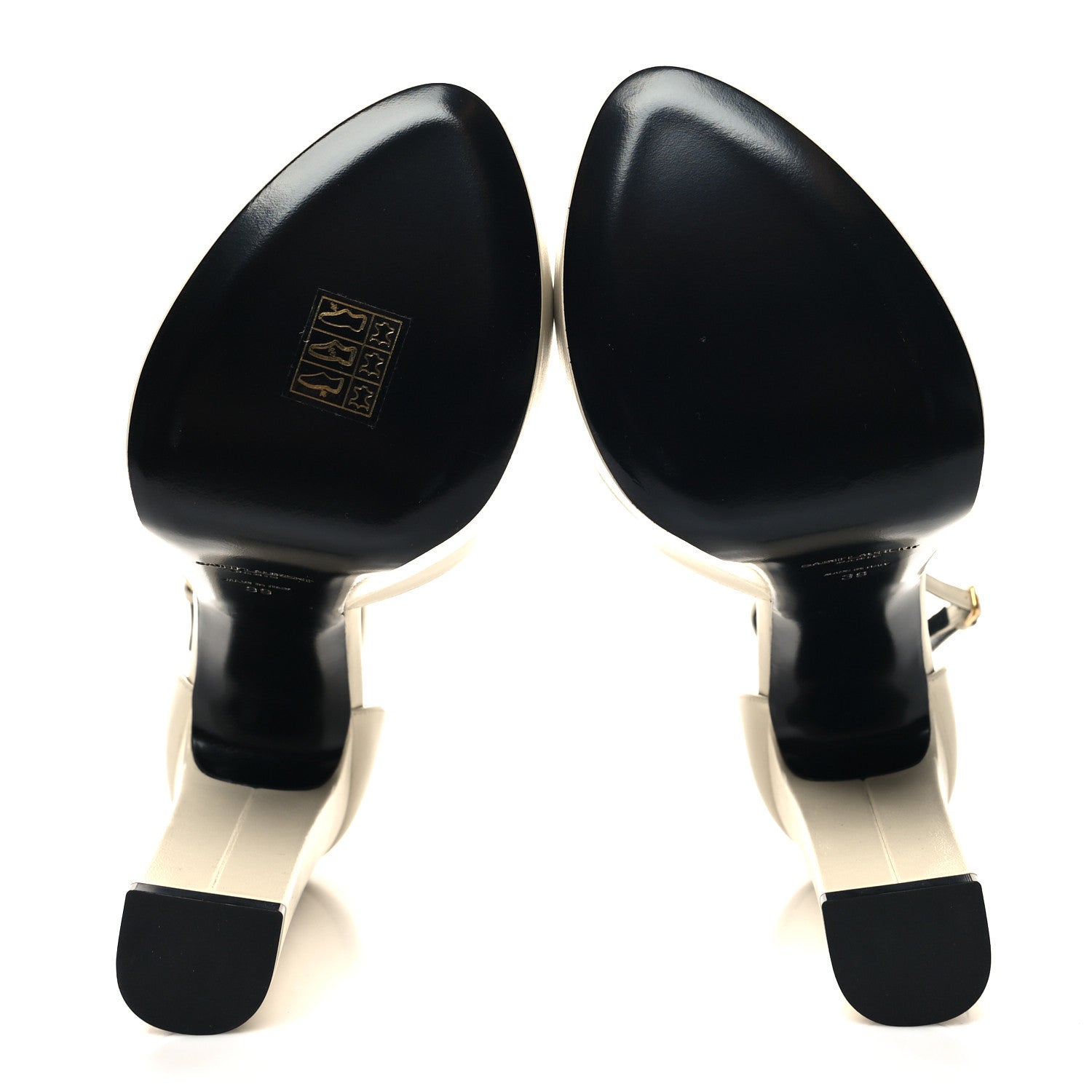 Saint Laurent Goatskin Jodie Platform Sandals 39 Ecru 5 of 9