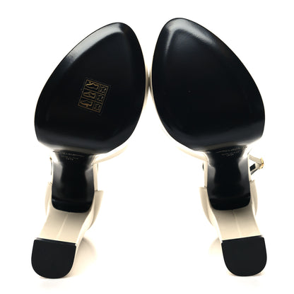 Saint Laurent Goatskin Jodie Platform Sandals 39 Ecru 5 of 9