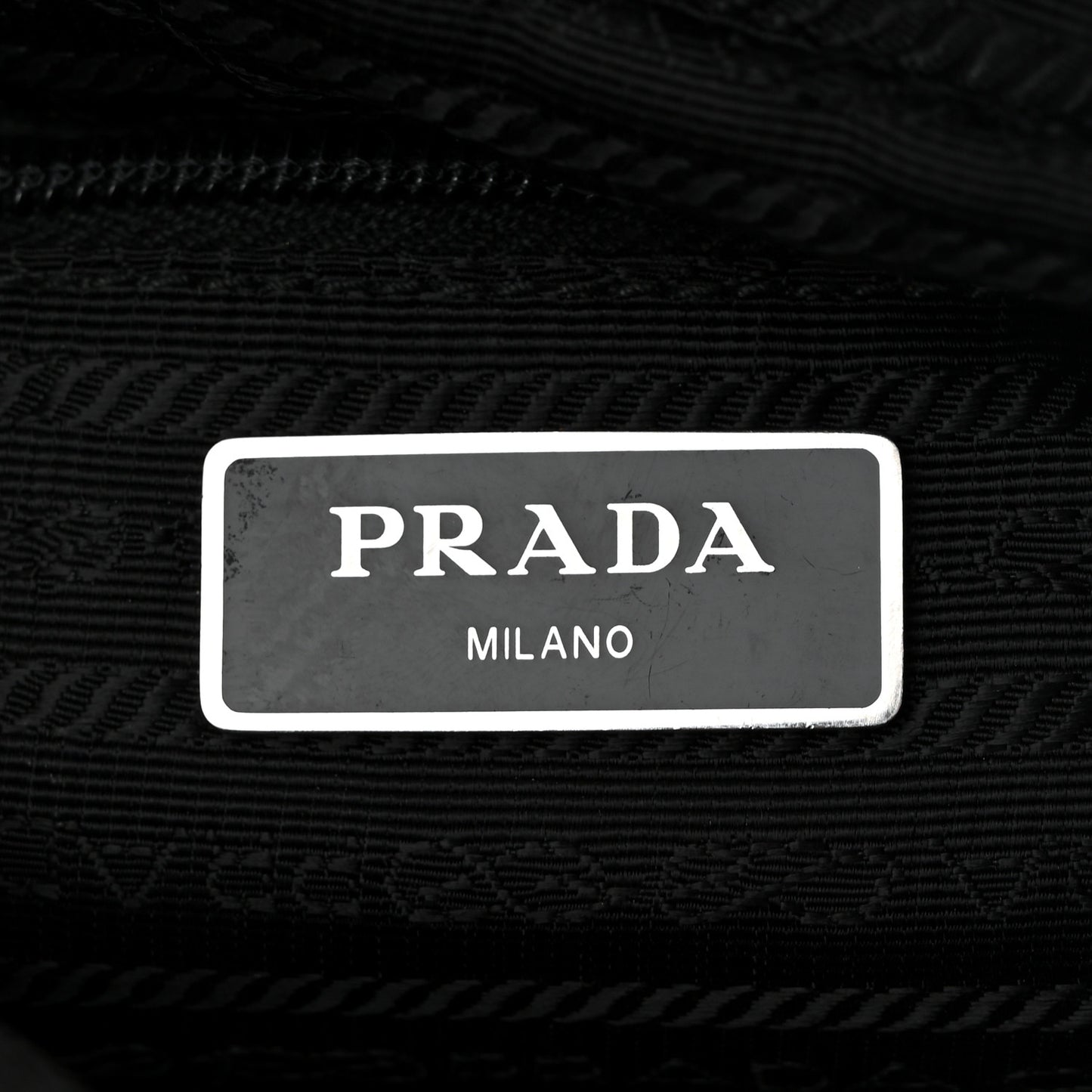 Tessuto Nylon Triangle Shoulder Bag Black
