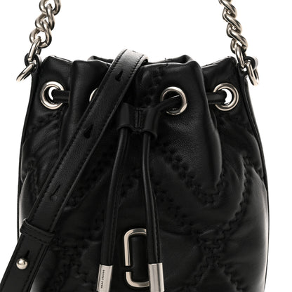Marc Jacobs Calfskin Quilted The Bucket Bag Black 7 of 11