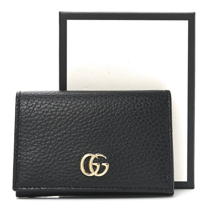 Gucci Pebbled Calfskin GG Marmont Card Case Black 8 of 8