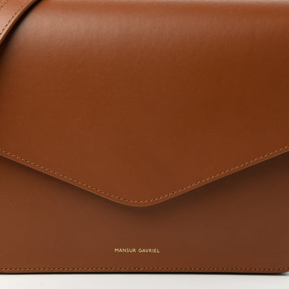 Mansur Gavriel Calfskin Envelope Flap Crossbody Bag Saddle 9 of 9