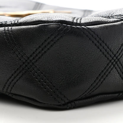 Saint Laurent Grained Lambskin Quilted Mini Becky Double Zip Bag Black 9 of 9