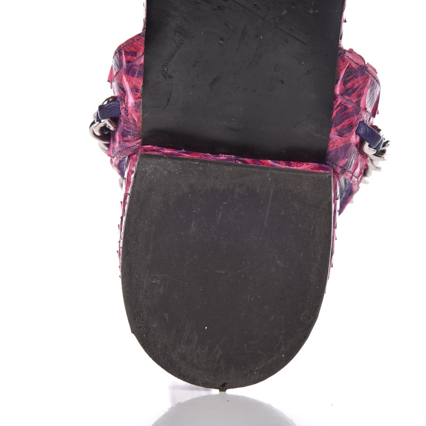 Shiny Python CC Chain Thong Sandals 41 Dark Pink
