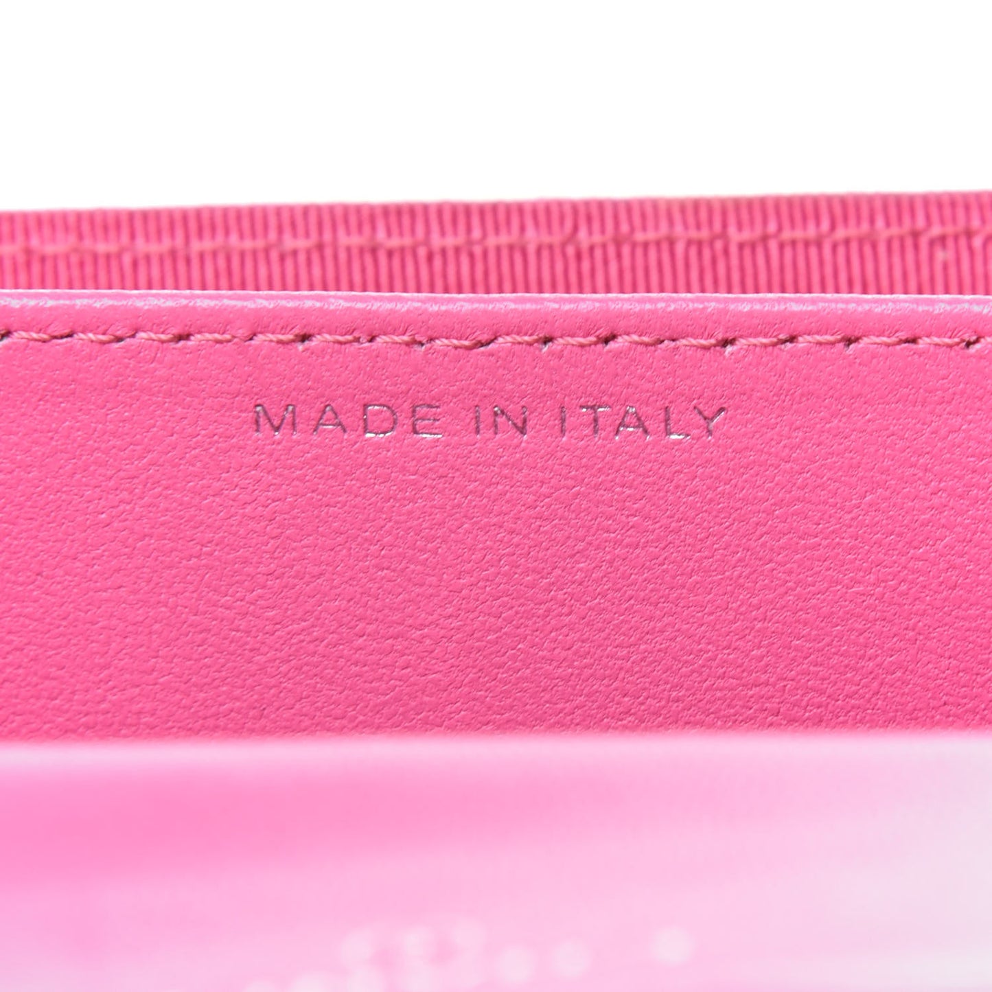 Lambskin Quilted Flap Card Holder Wallet Pink
