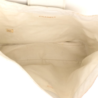 Chanel Lambskin Stitched Shoulder Bag White 5 of 13