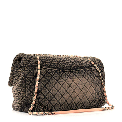 Chanel Denim Quilted Denimpression XXL Flap Rose Clair 3 of 14