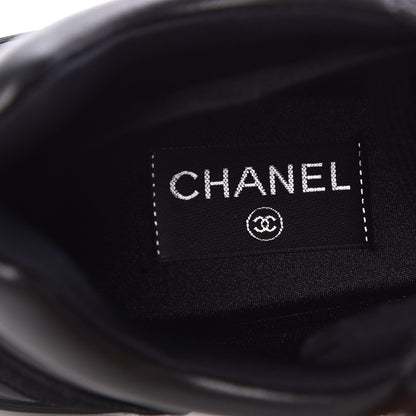 Chanel Suede Calfskin CC Sneakers 41 Black 7 of 9