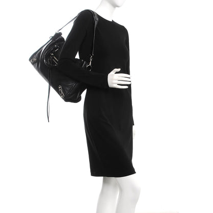 Balenciaga Chevre Silver Metallic Edge Hardware City Black 2 of 10