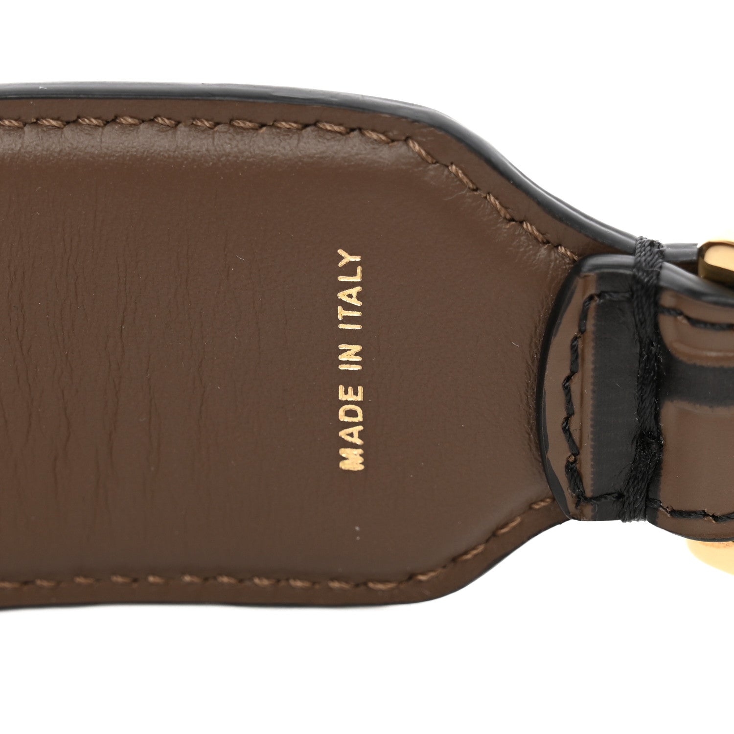 Fendi Vitello Century Bi-Color FF 1974 Embossed Strap You Maya Black 3 of 5