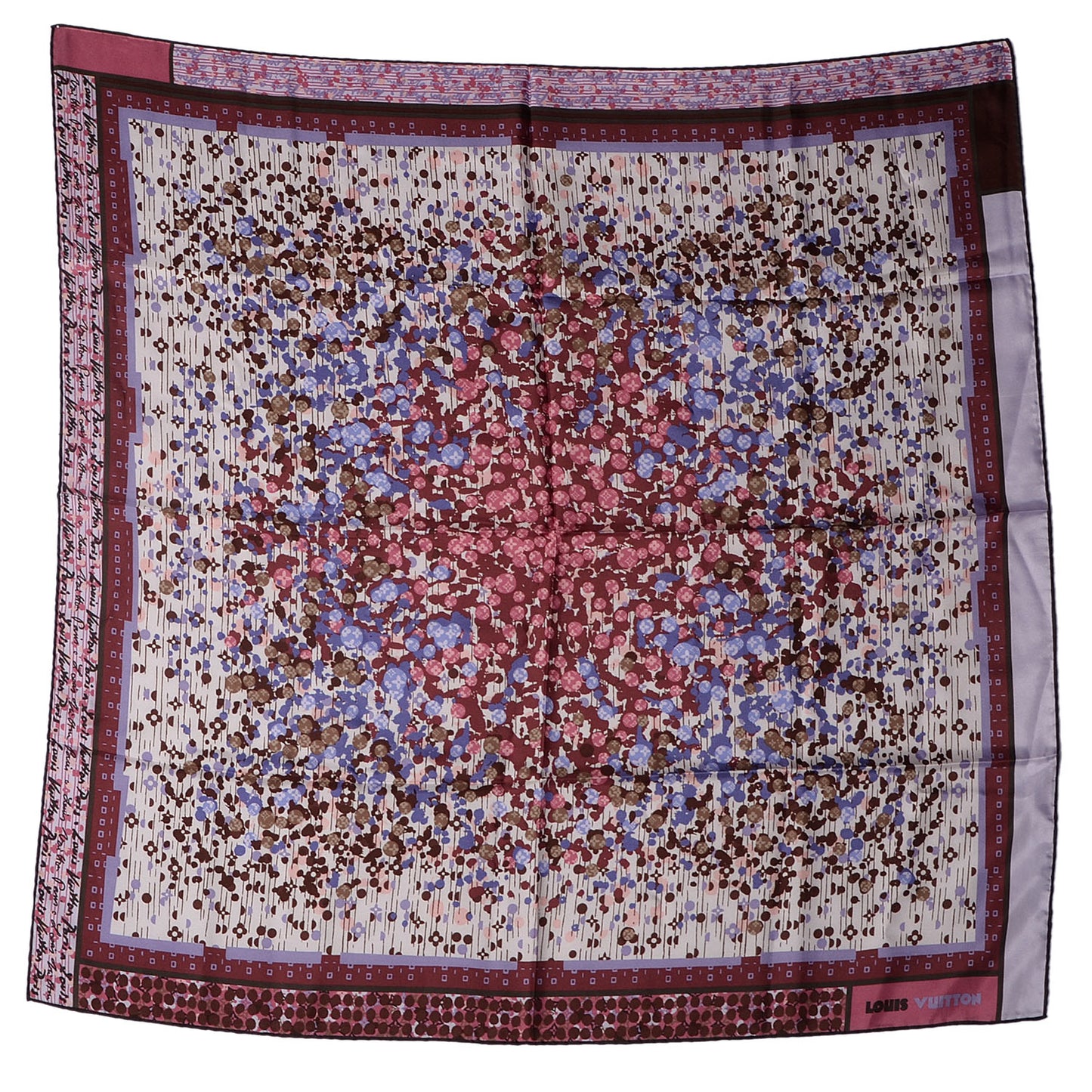 Silk Monogram Jazzy Square Scarf