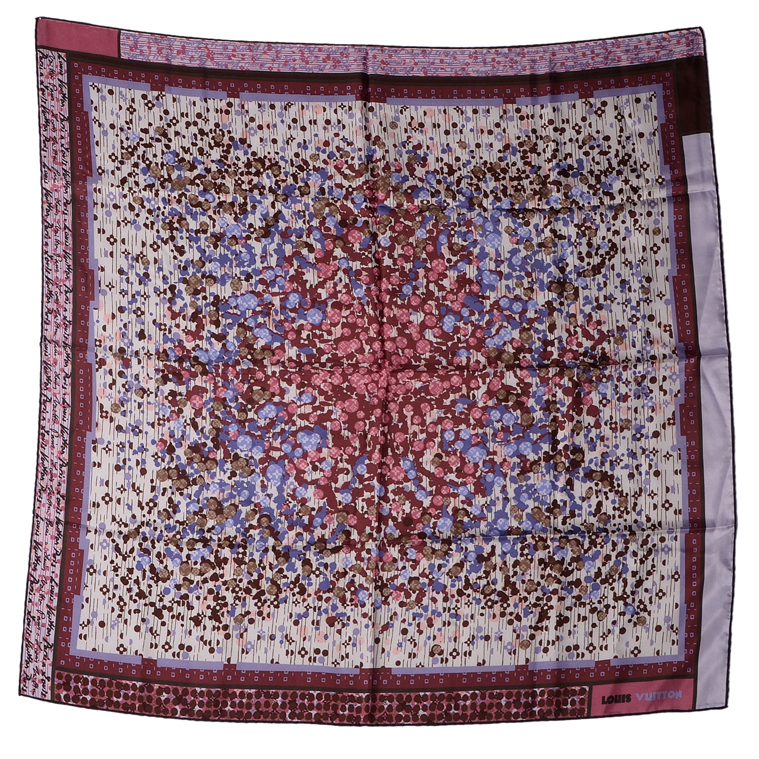 Louis Vuitton Silk Monogram Jazzy Square Scarf 2 of 5