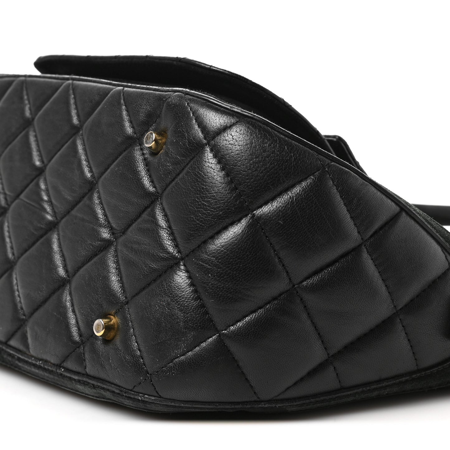 Prorsum Calfskin Quilted Country Animal Satchel Black