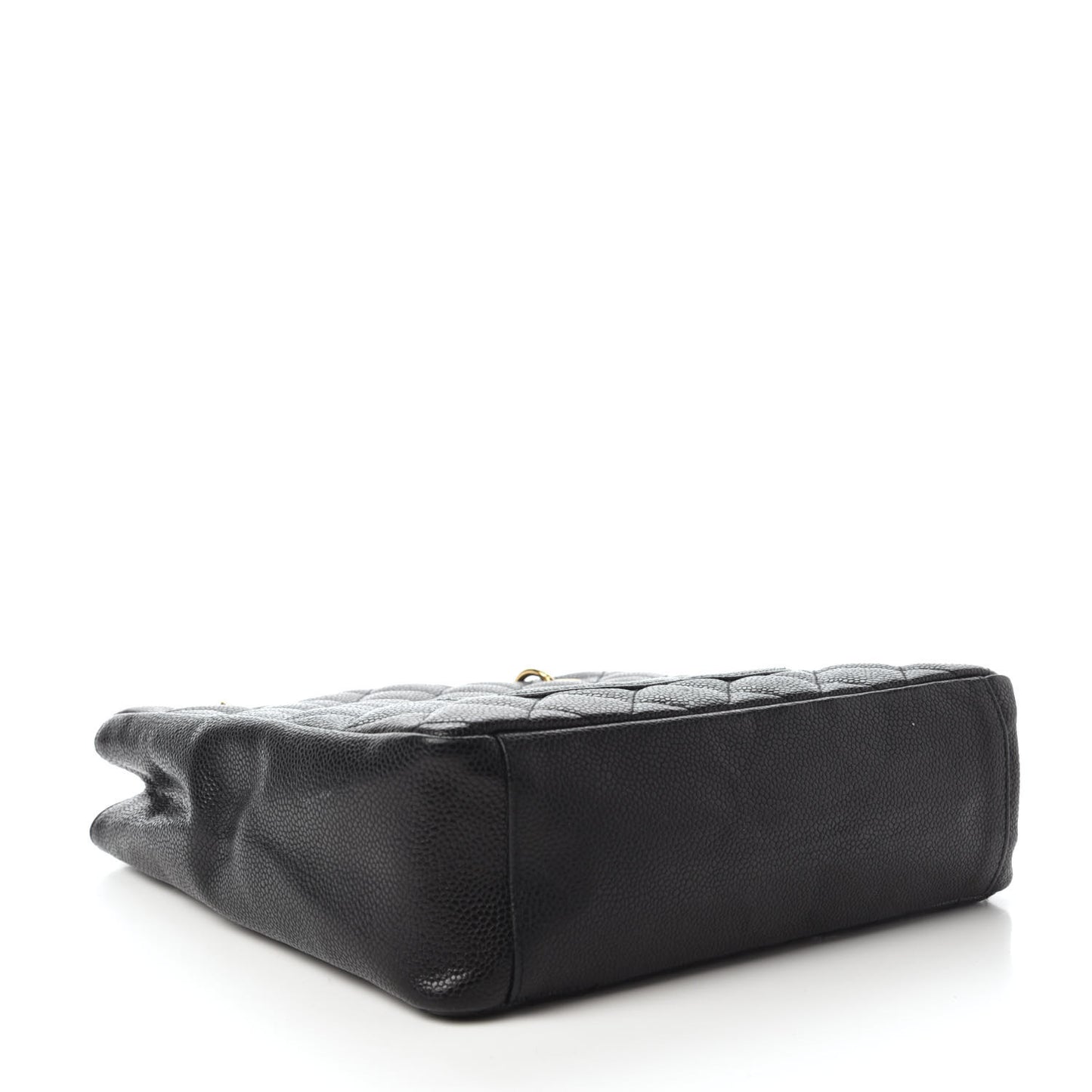 Caviar Quilted Petit Shopping Tote PST Black