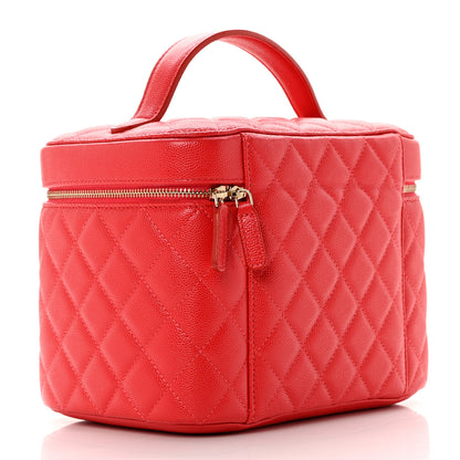 Chanel Caviar Quilted Large Vanity Pouch Red 4 of 8