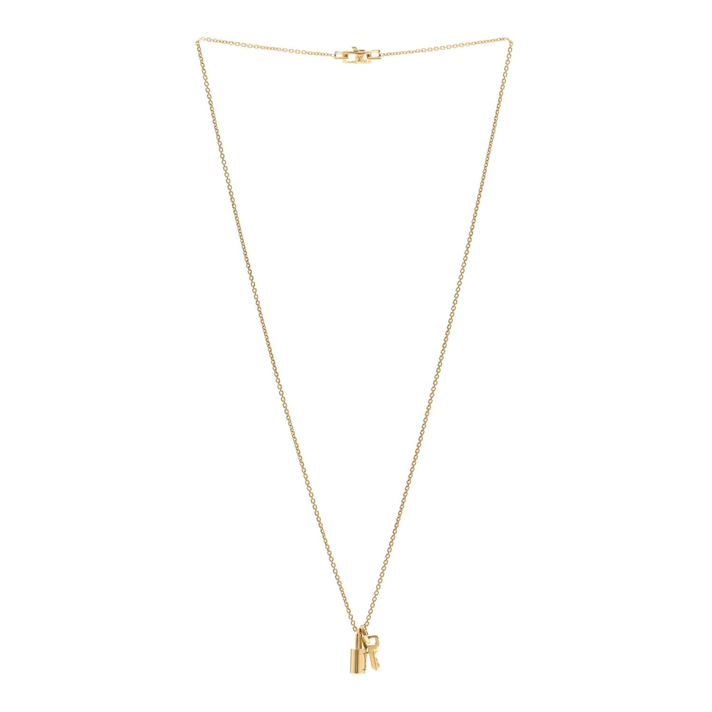 18K Yellow Gold Lockit Key Pendant Necklace