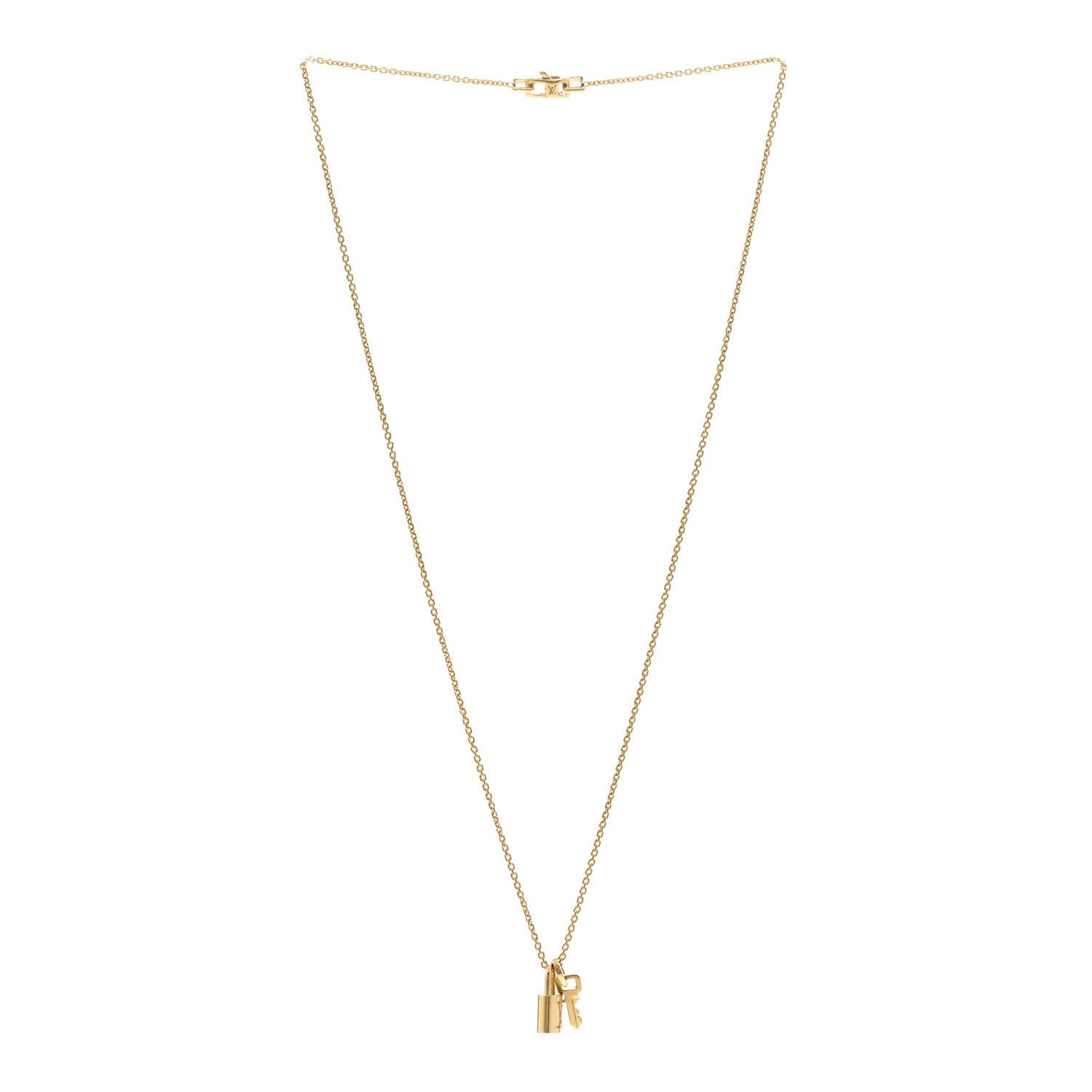 Louis Vuitton 18K Yellow Gold Lockit Key Pendant Necklace 3 of 5