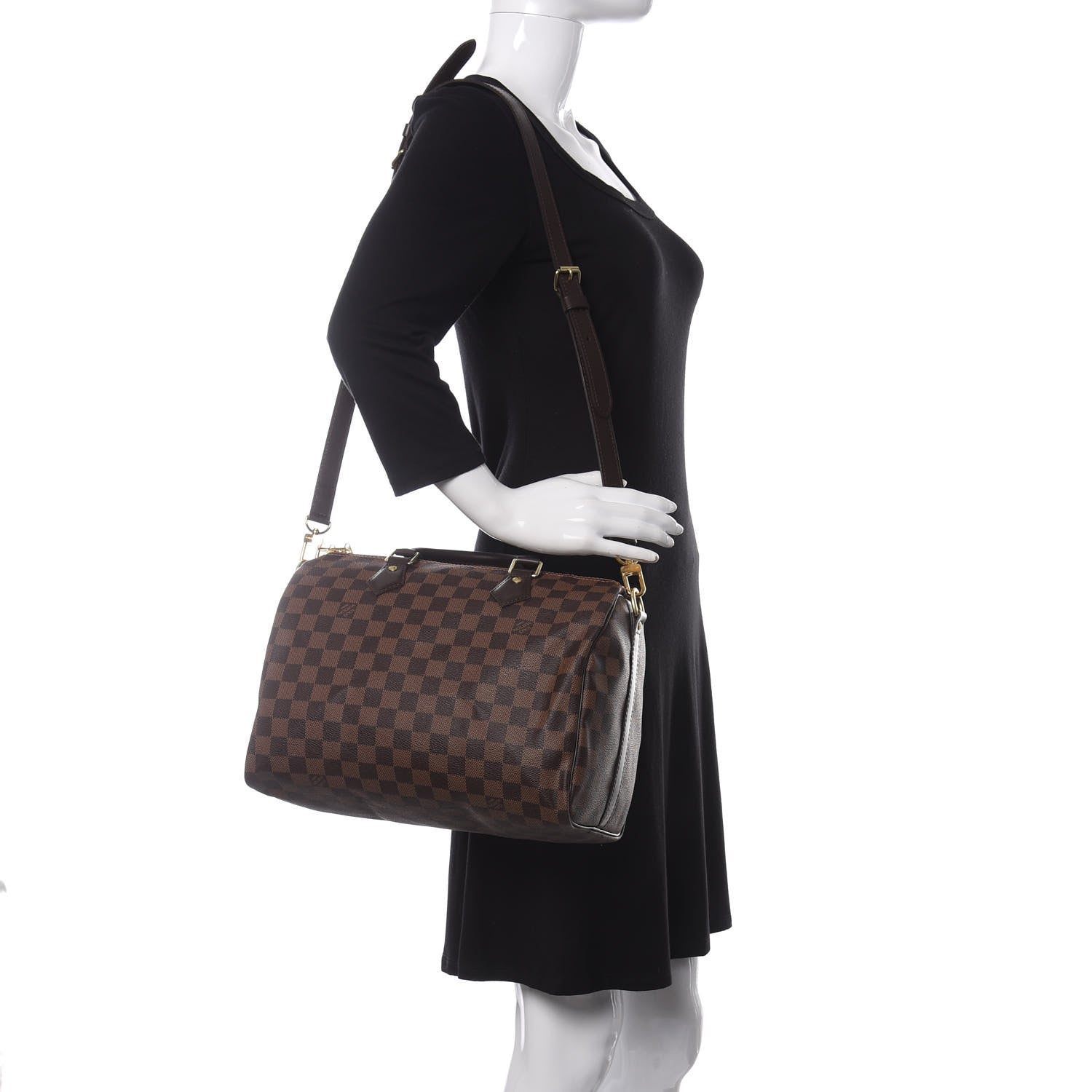 Louis Vuitton Damier Ebene Speedy Bandouliere 30 3 of 13