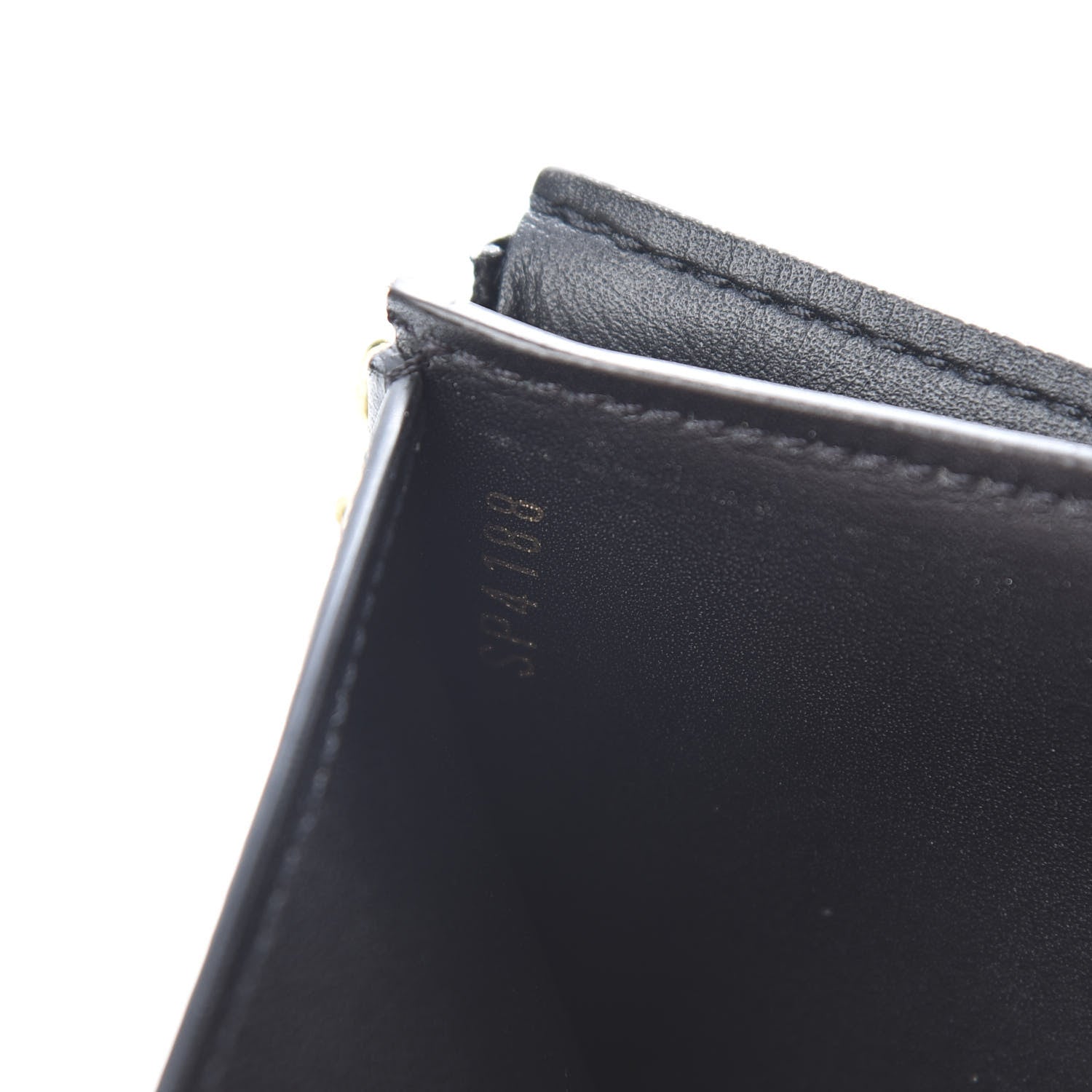 Louis Vuitton Monogram Flower Lock Compact Wallet Black 7 of 13