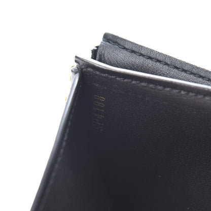 Louis Vuitton Monogram Flower Lock Compact Wallet Black 7 of 13