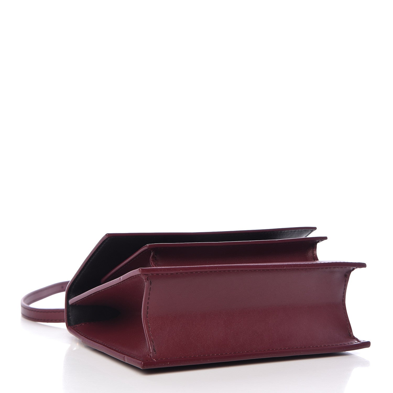 Balenciaga Box Calfskin XS Sharp Top Handle Bag Burgundy 4 of 9