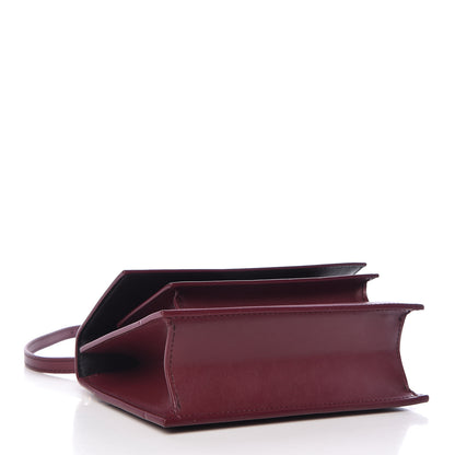 Balenciaga Box Calfskin XS Sharp Top Handle Bag Burgundy 4 of 9