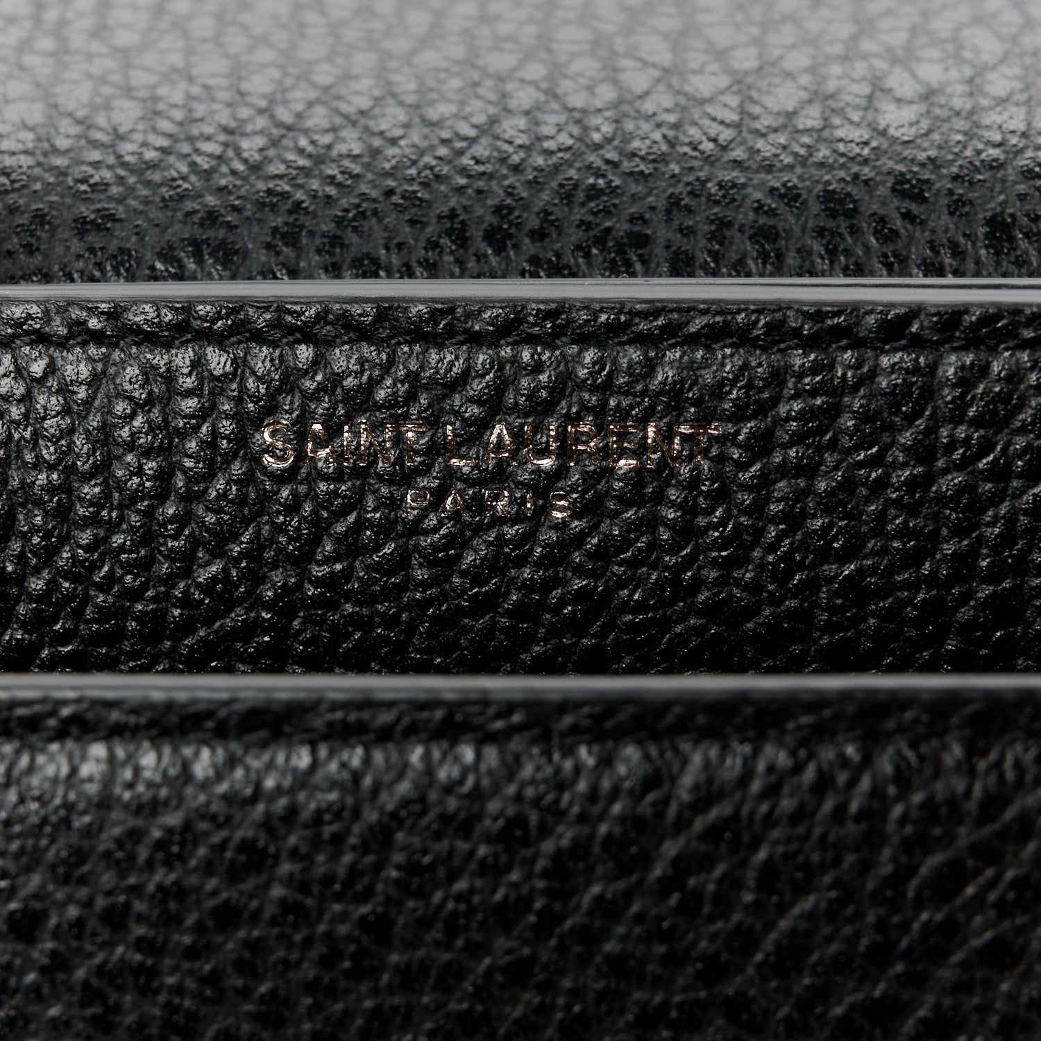 Saint Laurent Grained Calfskin Medium Monogram Sunset Satchel Black 7 of 11