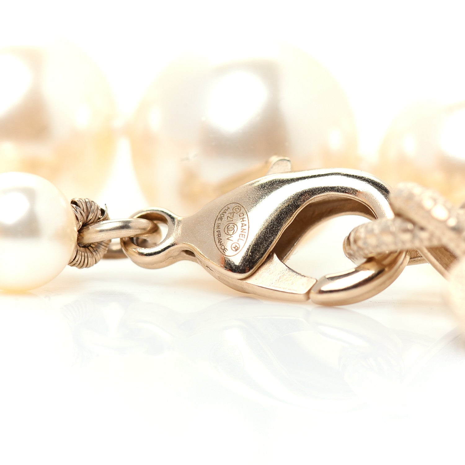 Chanel Pearl CC 100th Anniversary Necklace Light Gold 5 of 6