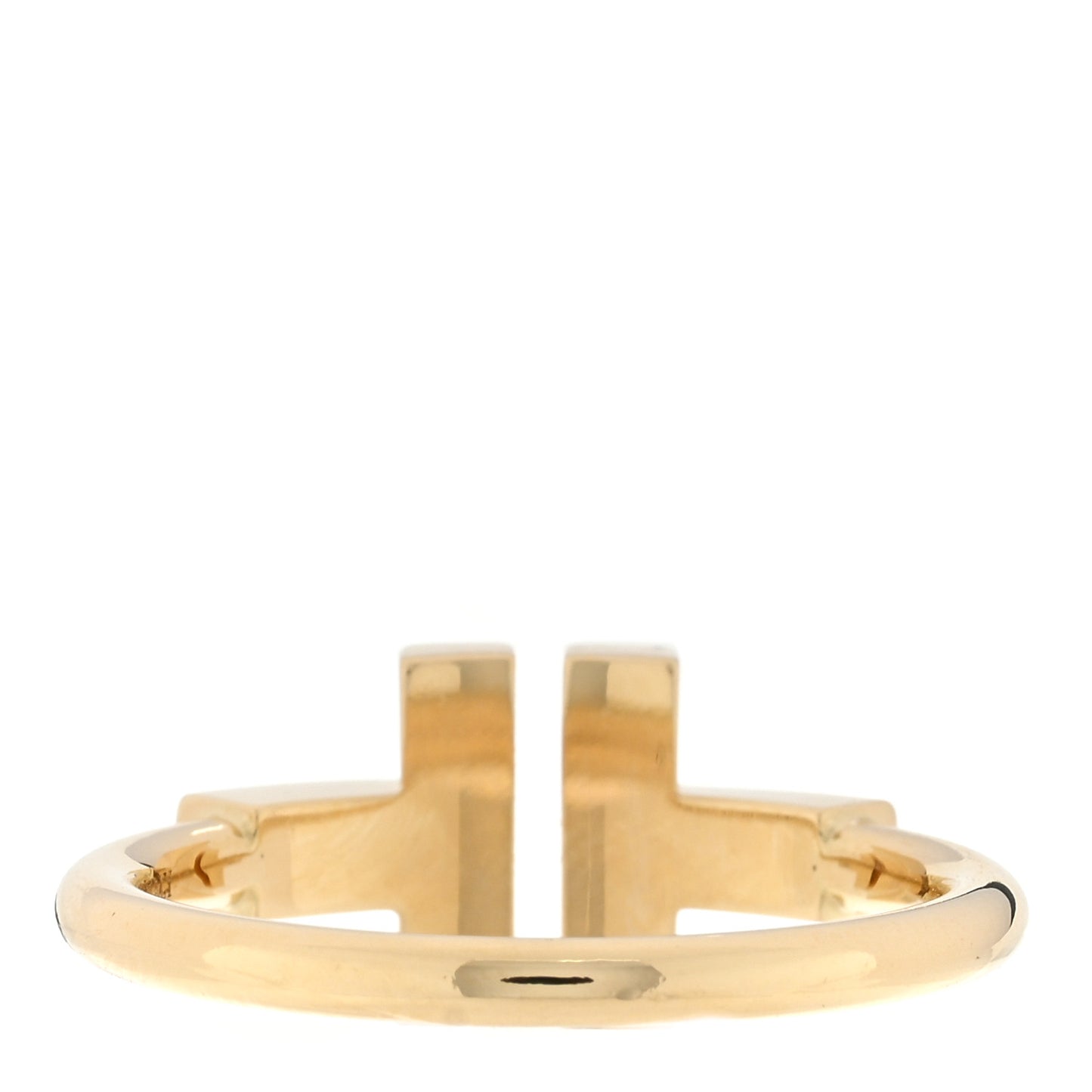 18K Yellow Gold Turquoise T Square Ring 54 6.75
