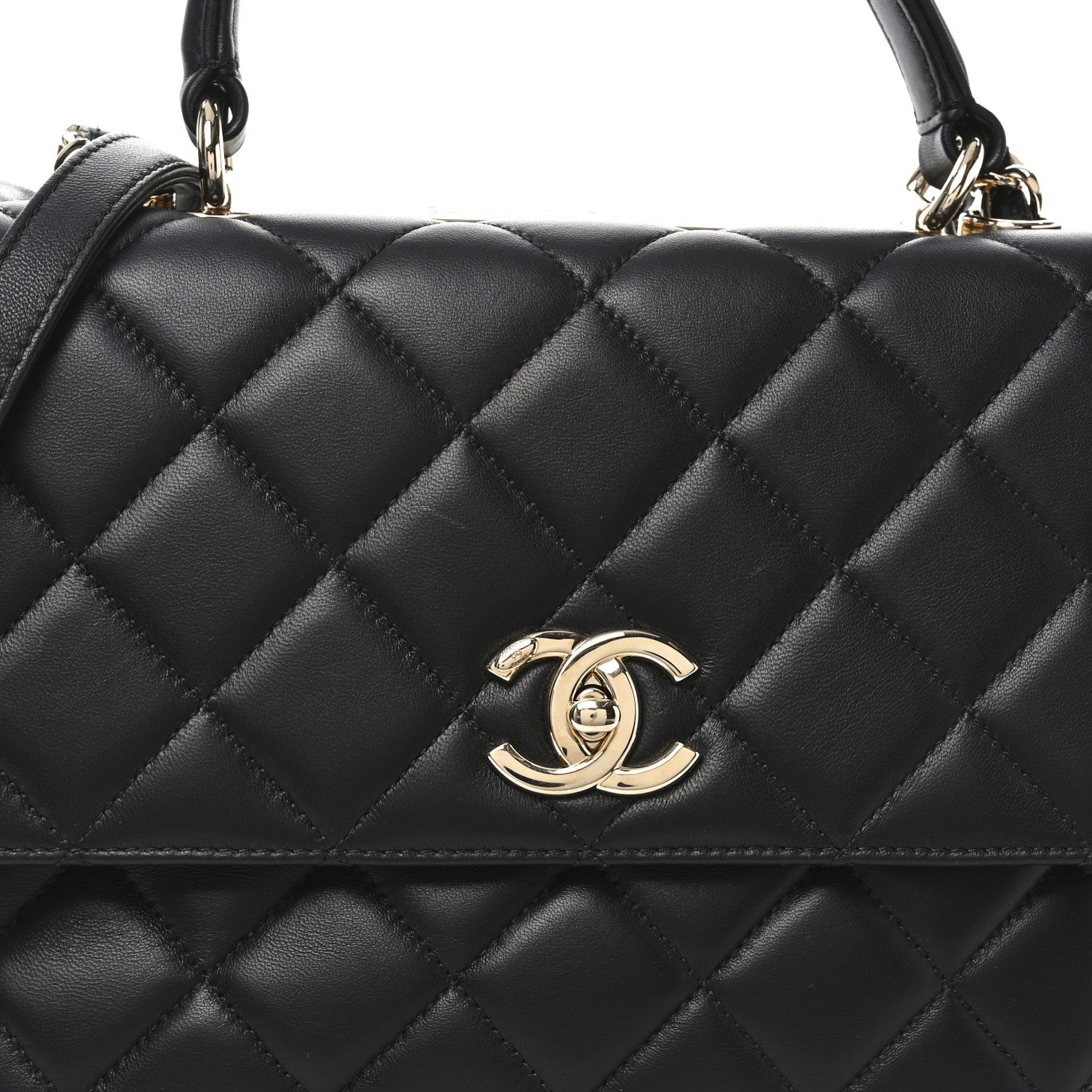 Chanel Lambskin Quilted Large Trendy CC Dual Handle Flap Bag Black 8 of 10