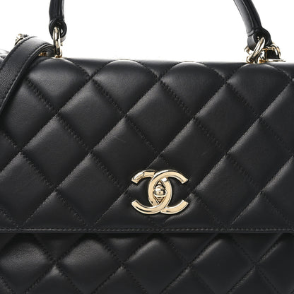 Chanel Lambskin Quilted Large Trendy CC Dual Handle Flap Bag Black 8 of 10