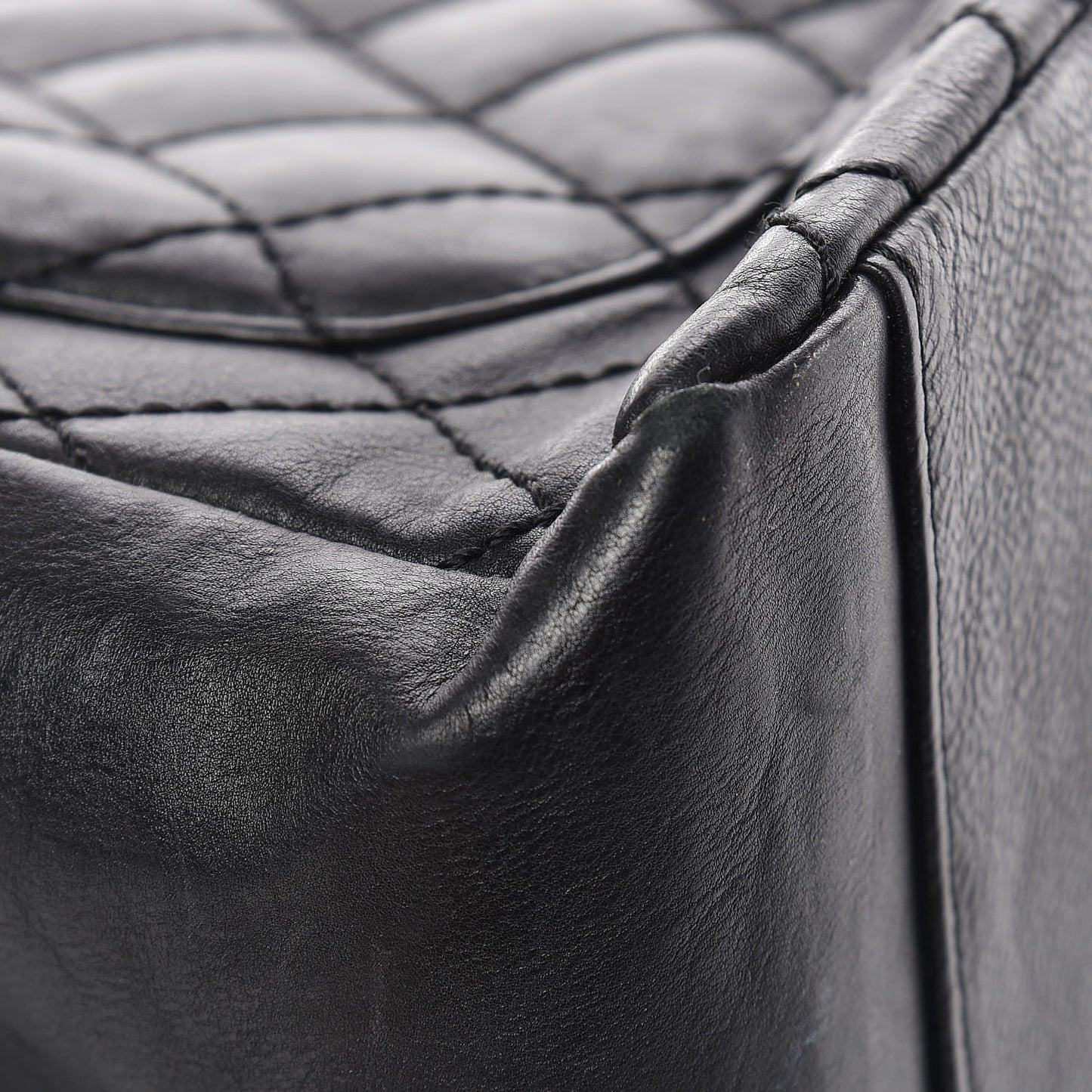 Calfskin Quilted Grand Shopping Tote GST Black