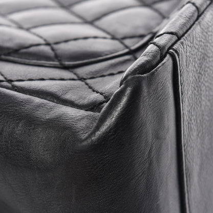 Chanel Calfskin Quilted Grand Shopping Tote GST Black 10 of 13