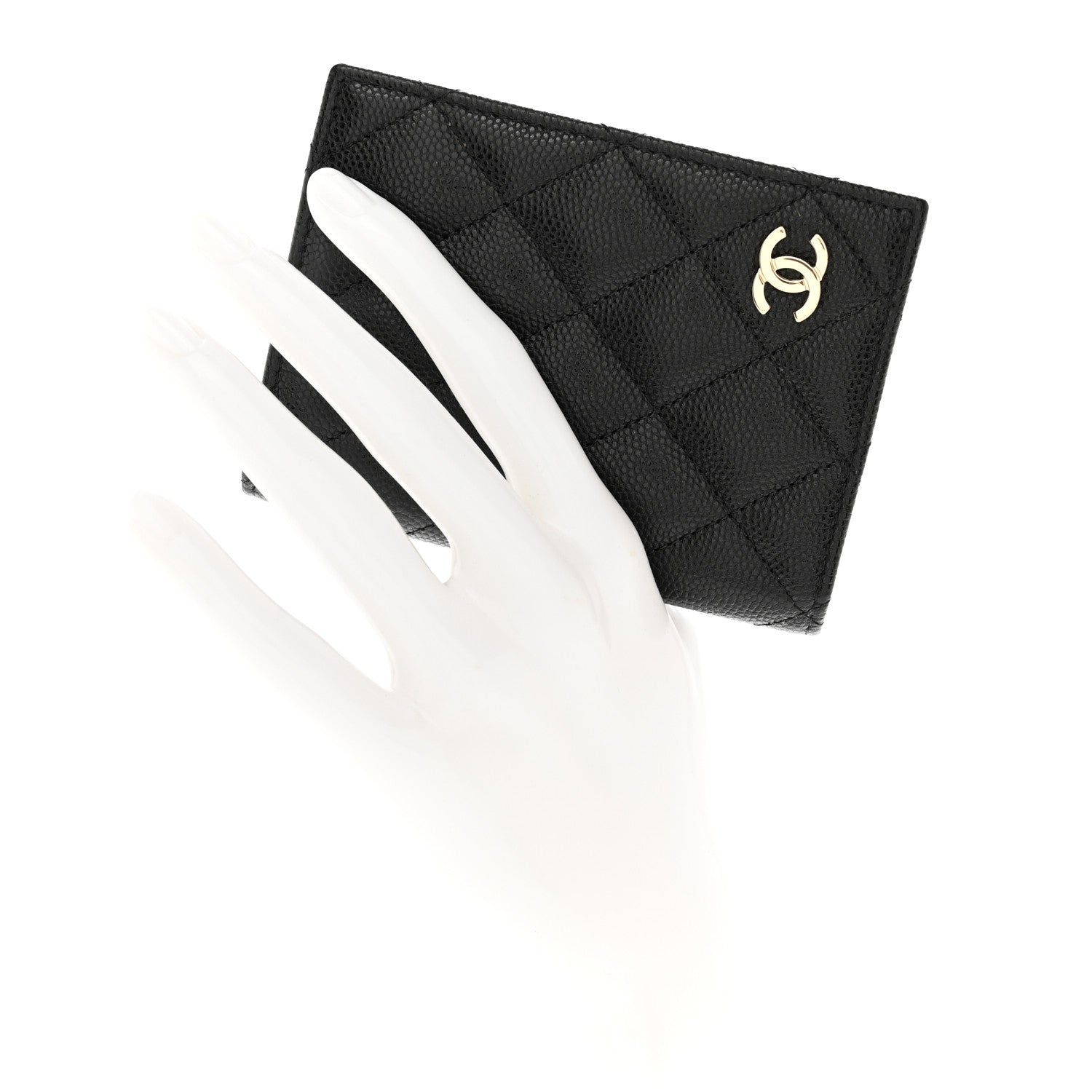 Chanel Caviar Quilted Card Holder Wallet Black 2 of 8