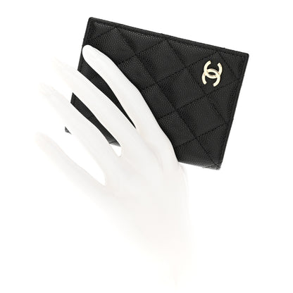 Chanel Caviar Quilted Card Holder Wallet Black 2 of 8